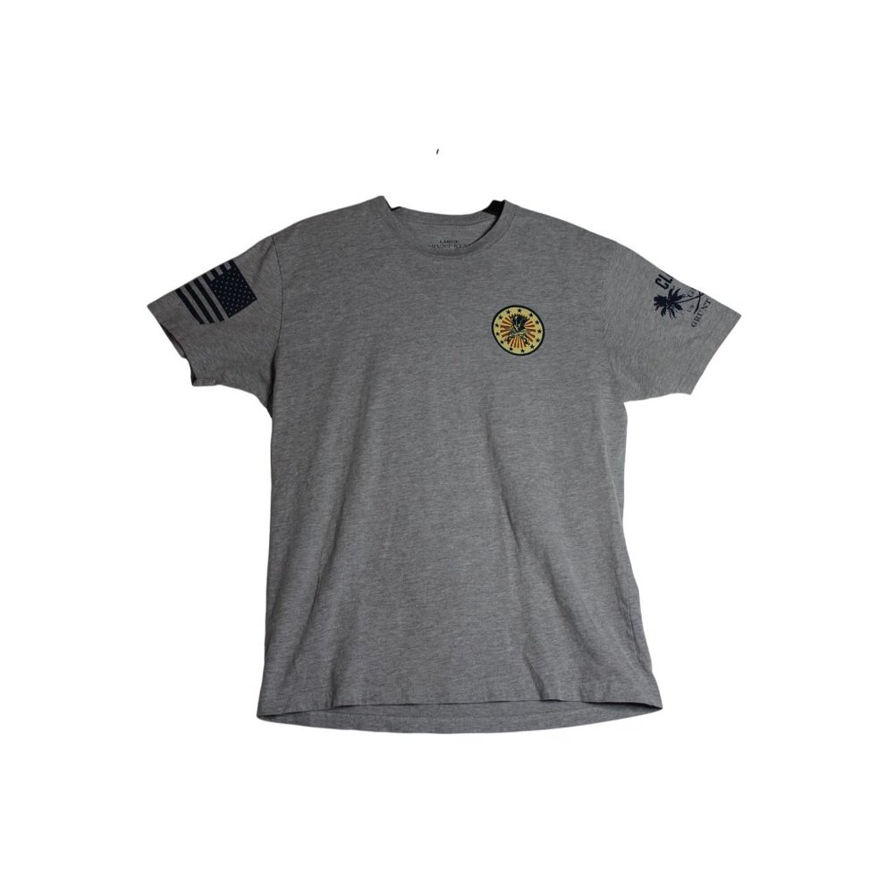 Grunt Style This We'll Defend Patriotic Grey Tee Shirt Mens Large